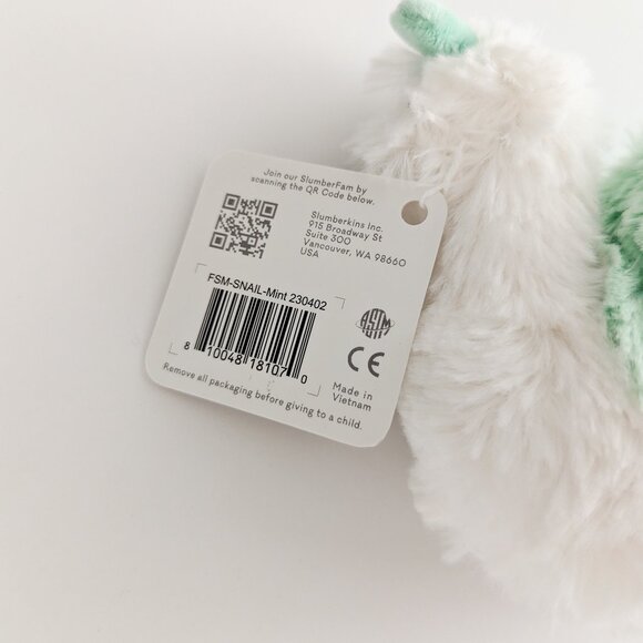 NWT Slumberkins Mini Mint Snail - Picture 7 of 7